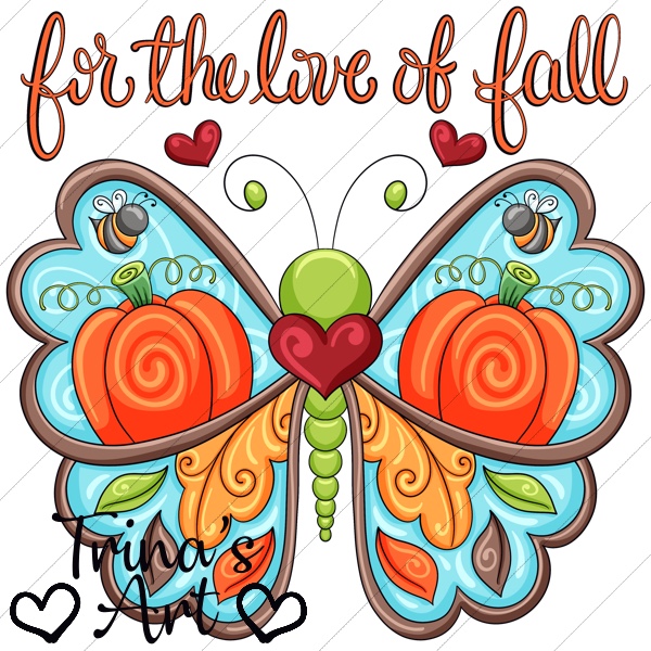 (image for) For the Love of Fall Butterfly 1 Clip Art