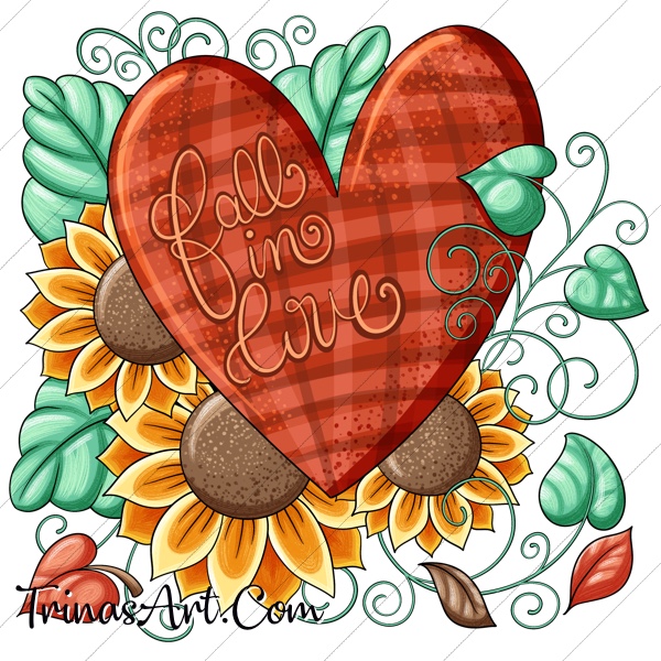 (image for) Fall in Love Heart 1 Clip Art