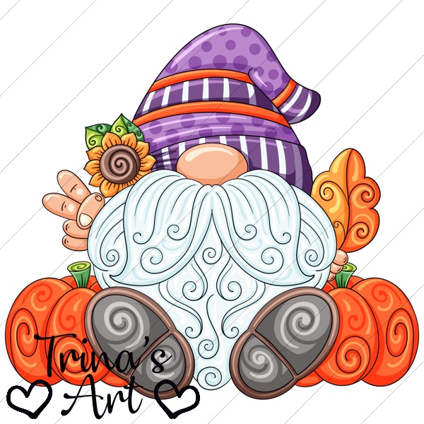 (image for) Fall Peace Gnome 1 Clip Art