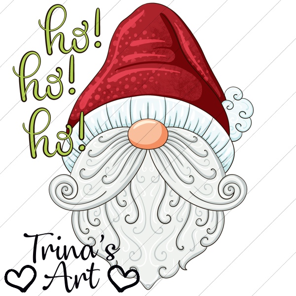 (image for) Ho Ho Ho Santa Face 1 Clip Art