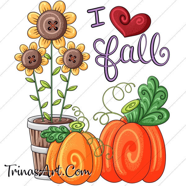 (image for) I Love Fall 1Clip Art