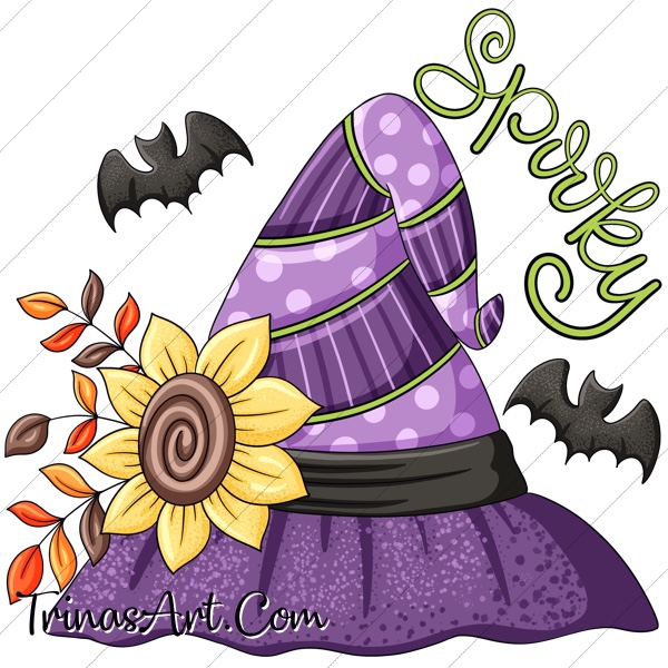 (image for) Spooky Witch Hat 1 Clip Art