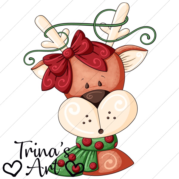 (image for) Whimsical Reindeer 1 Clip Art